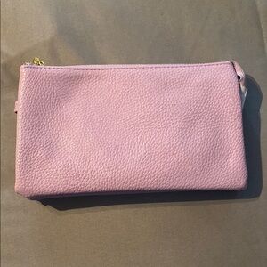 LilacTextured Riley Clutch with Gold Zipper
